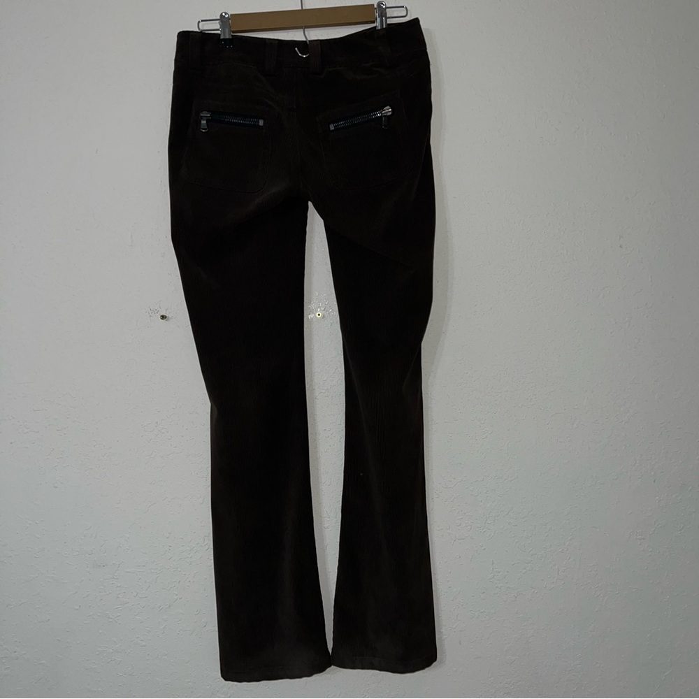 Alice + Olivia Dark Brown Corduroy Boot Cut Pants - Picture 7 of 13